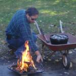 Dutch Oven in the wheelbarrel.